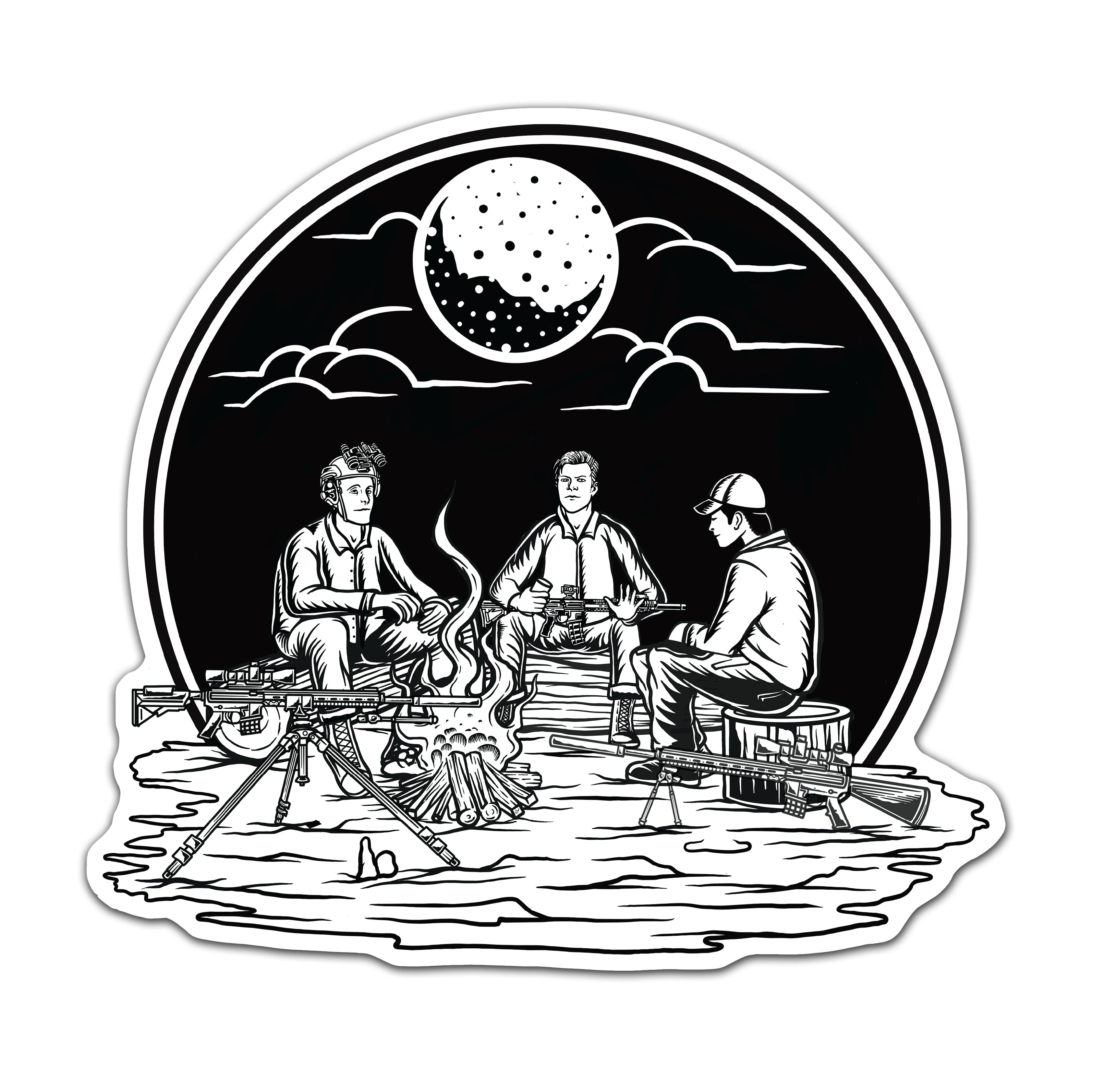 Sniper Campfire Sticker