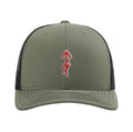Sniper Snake Icon Puff Snapback Hat