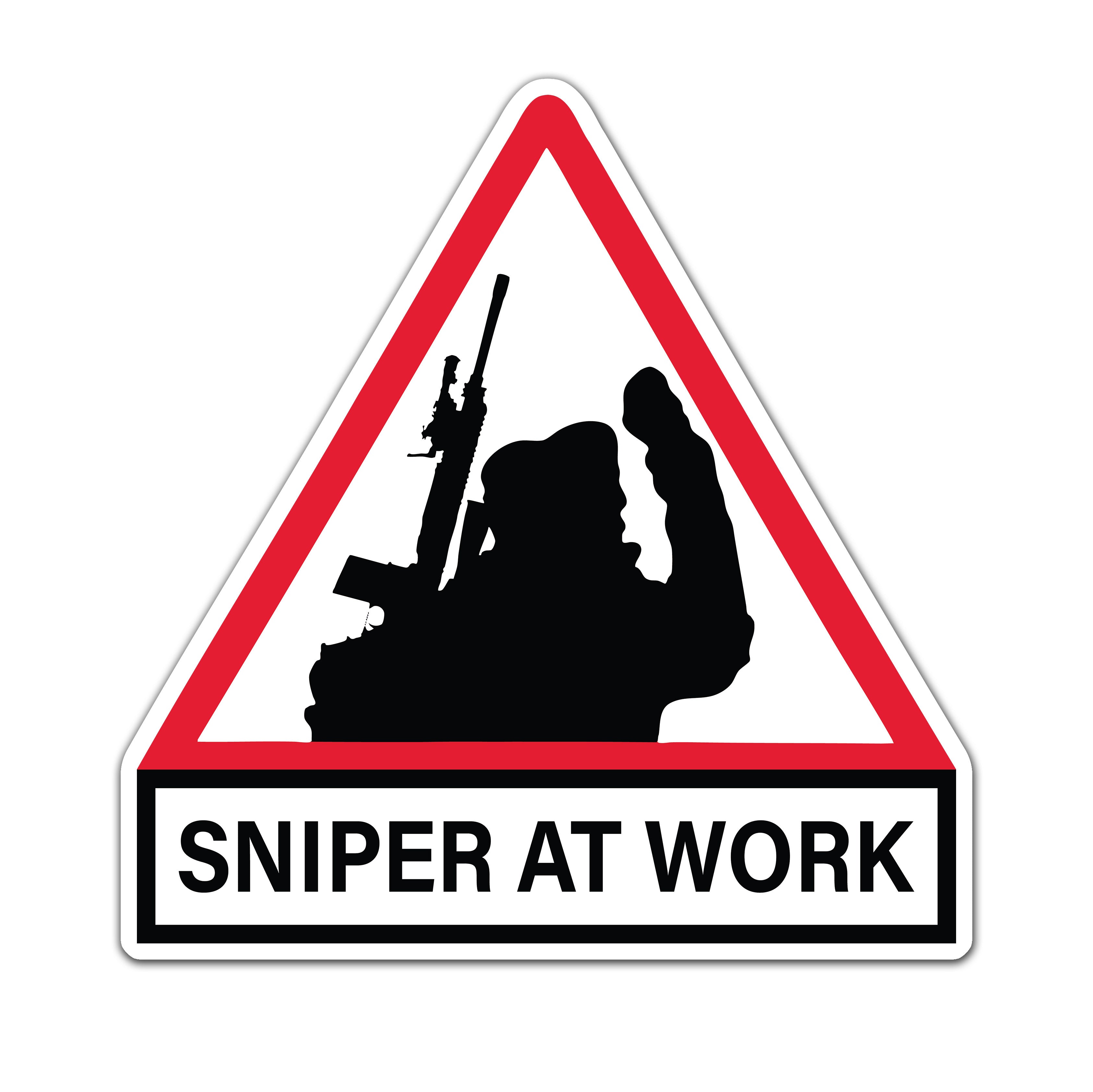 Sniper At Work Sticker